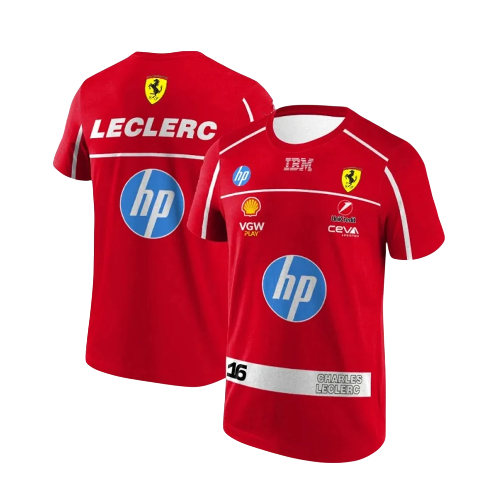 Ferrari T-Shirt - #16 Charles Leclerc